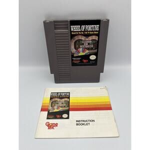 Wheel Of Fortune Nes Nintendo Original Tengen Game + Instructions Manual Tested